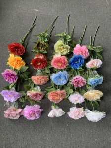 <span class=keywords><strong>Fiori</strong></span> Artificiali di Peonia Blu all'Ingrosso, <span class=keywords><strong>Fiori</strong></span> di Seta con Steli per Decorazioni Casa, Matrimonio, Natale, Festa della Mamma - Product Image 6