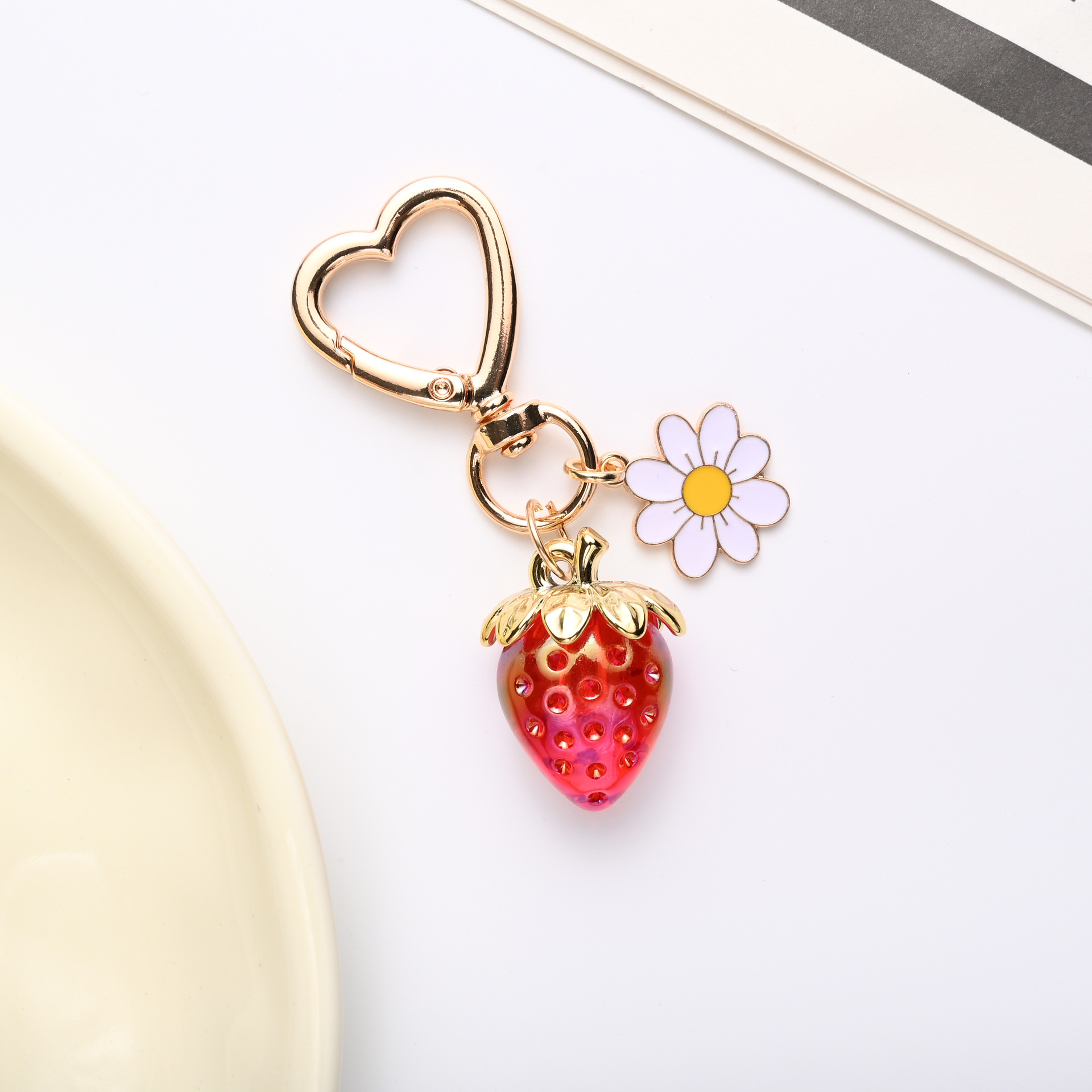 heart - shaped flower red strawberry