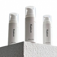 Flacon pompe sans air en plastique rond blanc de haute qualité 50 ml 80 ml 100 ml 120 ml personnalisé pour lotion cosmétique avec pompe Flacon d'essence