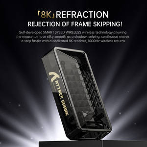 アタックシャークX8 SE PRO PLUS ULTRA 8Kワイヤレストライモードプログラム可能軽量26,000 Dpiゲーミングマウス - Product Image 4