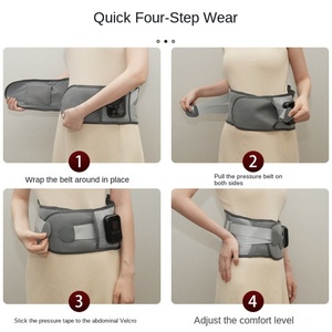 Ceinture de massage électrique vibrante sans fil chauffante pour le soutien lombaire et abdominal avec fonction musicale - Product Image 4