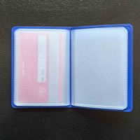 Pemegang kartu PVC daur ulang dengan pola bisnis pemegang kartu plastik PU lembut kartu bisnis kredit ID menampilkan kantong tas PVC