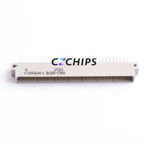 9-1393644-1 Board-to-Board & Backplane Connector Bent Lead Through Hole,P=2.54mm 2.54mm Right Angle Insert 3 Gold Palladium - Product Image 1
