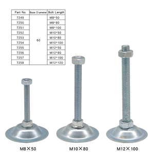 ขาปรับระดับเหล็กกล้าสำหรับเฟอร์นิเจอร์ M8 M10ม. M8 60มม. มาตรฐาน ODM OEM จากผู้ผลิตในจีน - Product Image 6