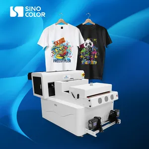 Desain terintegrasi 40cm double i1600/i3200 head max 2400dpi dengan oven film transfer t shirt hoodies tas tekstil dtf printer