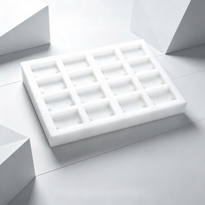 EPE Foam Sheet Custom Cut Packaging <b>Cushioning</b> Material White Grid Design Protective Padding - Product Image 1