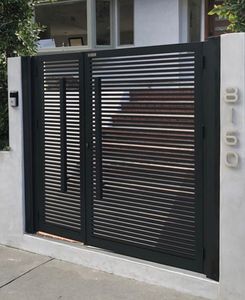 2022 New Laser Cut Aluminum Louver Fence Modern Gates and <strong>Simple</strong> Fence - Product Image 2