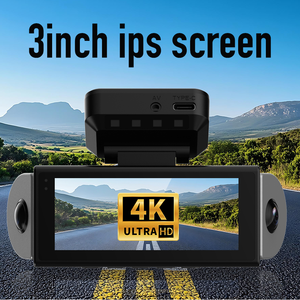 Caméra embarquée 4K 3 pouces 4 canaux pour voitures WIFI GPS 360 °   Caméra de recul pour voiture, enregistreur vidéo, kit matériel 24H, accessoires pour voiture - Product Image 3