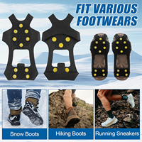 Crampons antidérapants pour la marche sur la neige et la glace, couvre-chaussures en caoutchouc pour la marche sur glace, crampons antidérapants