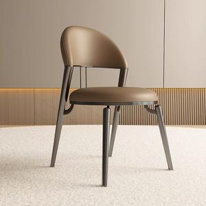 Venta al por mayor a granel de cuero <span class=keywords><strong>Madrid</strong></span> espalda baja de metal sala de 4 sillas de comedor para hotel - Product Image 5