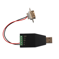 Convertidor de Señal USB-232/485 de Grado Industrial, Módulo de Comunicación Serial RS232/RS485, Contactos de Cobre, Carcasa de ABS, IP40, Plano