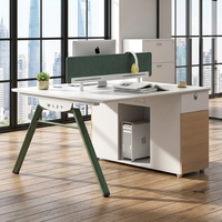 Poste de travail en îlot de bureau, bureau informatique moderne en bois, avec cloison de séparation pour employé, ensemble de mobilier de direction, vente en gros