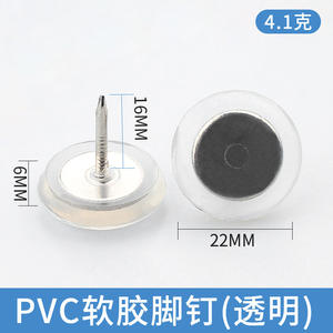 Patins de pieds de chaise en PVC épais et durable, couleur personnalisée, style moderne et simple, antidérapants, pour meubles, avec clous - Product Image 3