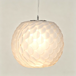 Scallop Shell Pendant Light Modern <b>White</b> Chandelier <b>Hanging</b> Lamp for Bedroom Restaurant Bar E26 - Product Image 1