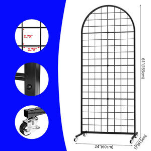 Exhibidor de Malla Metálica con Panel de Rejilla de Alambre Metálico de Pie con Arco Superior Curvado - Product Image 5