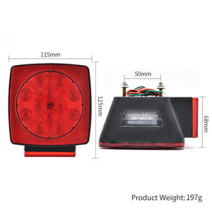 12V Trailer vuông đuôi xe tải ánh sáng phía sau đèn dừng lần lượt tín hiệu ánh sáng cho xe tải rơ moóc - Product Image 3