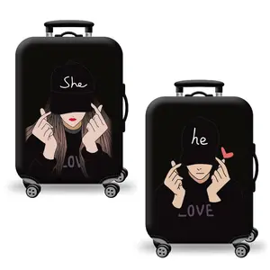 Wholesale 1000 More Designs She and He Couple Travel Luggage Suitcase Protector Cover