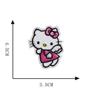 New Arrival Ready to Ship <strong>Hello</strong> Patches Embroidery Iron on Mini Cute <strong>Kitty</strong> Patch for <strong>Clothing</strong> Bags Garments - Product Image 4