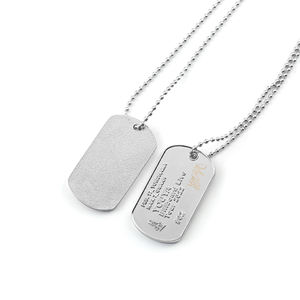 Custom Metal Silver Cheap Wholesale Embossed Logo Dog Tag