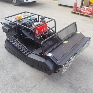 Agricultural and Forestry Equipment Robot 800mm 1000mm 1200mm Flail Crawler <b>Gasoline</b> Remote Control Lawn Mower S 28cm Cutting He - Product Image 2
