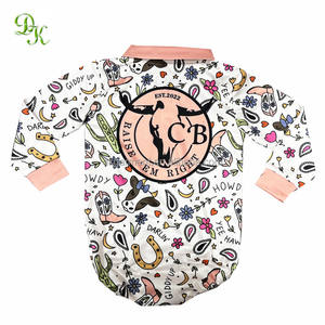 Combinaisons pour bébé respirantes et confortables de nouvelle conception, imprimées par sublimation, avec fermeture éclair ou boutons - Product Image 6