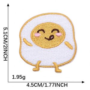 Patch brodé auto-adhésif pour ordinateur, motifs mignons (aliments, pain, œuf, poisson, avocat) pour coque de téléphone, sac, vêtements, décoration - Product Image 6