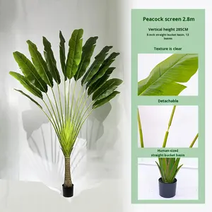 <span class=keywords><strong>Palmier</strong></span> de voyageur géant de Style nordique décoration de sol de maison plante en plastique artificielle en <span class=keywords><strong>pot</strong></span> queue de paon aménagement paysager - Product Image 1