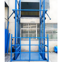 Ascenseur hydraulique fiable pour entrepôt, élévateur de fret vertical électrique, capacité de charge de 2 tonnes, élévation de 16 mètres, moteur de 1,1 kW
