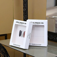 Boîtes en gros pour kits d'ongles à marque privée, boîte d'emballage personnalisée en carton blanc 250 g/m² pour faux ongles à presser