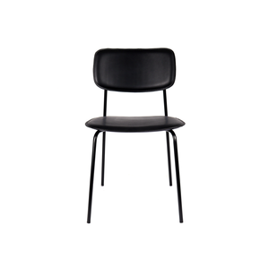 Meubles modernes à bas prix chaises en tissu empilables resaturant pied en métal cuir dur salle à manger Charis - Product Image 3