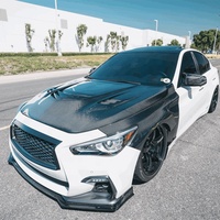 Capot moteur en fibre de carbone style VA pour Infiniti Q50 V37 2018+ Pièces de voiture Accessoires Kit carrosserie