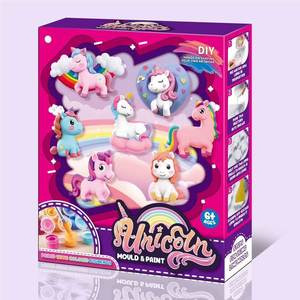 DIY çocuklar kalıp boyama ABS plastik çizim oyuncak seti dinozorlar böcekler ile deniz ve vahşi hayvanlar peri Unicorn eğitici oyuncak - Product Image 1