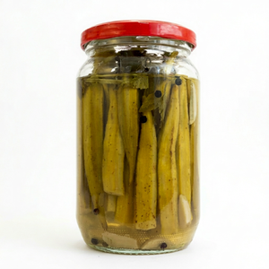 Premium <b>Pickled</b> Whole Okra in Vinegar Glass <b>Jar</b> | Private Label | OEM Manufacturer | Export Quality - Product Image 1