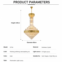 Lampu Plafon Kristal LED Mewah Gaya Desain Midcentury, Lampu Gantung Mewah untuk Gereja Muslim, Suspensi Kaca Murano