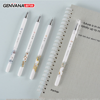 Stylos Gel à Pointe Aiguille 0,35 mm, Encre Noire et Bleue, Écriture Fluide, Motifs Chat et Floral Mignons, Vente en Gros Direct Usine, Logo Personnalisé
