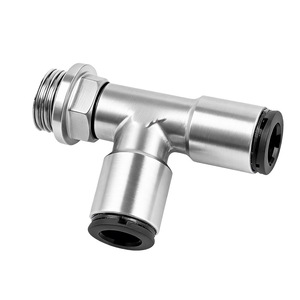 <b>Quick</b> Coupler Copper T-<b>Connector</b> 3 Way Pneumatic Fitting For Air Hose Connection - Product Image 1
