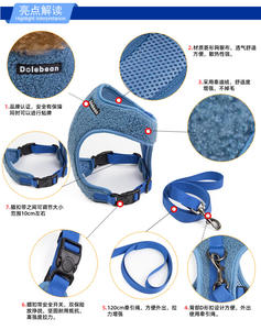 Conjunto de Correa para Perro de Lana Teddy con Logotipo Creativo <span class=keywords><strong>Popular</strong></span>, <span class=keywords><strong>Collar</strong></span> para Mascotas de Diseño Pequeño de Poliéster Suave de Alta Calidad, Simple y Moderno - Product Image 5