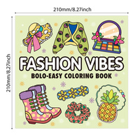 Libros de Colorear de Cartón con Encuadernación Perfecta, Impresos Digitalmente y Laminados con Película de 52 Hojas, para Adultos y Adolescentes