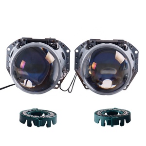 Sanvi 3 Inch Blue Film Coating Auto Xenon <b>Projector</b> Lens Automobile Head <b>Light</b> Bulb Blue <b>Light</b> Lens Xenon Headlight Kit - Product Image 1