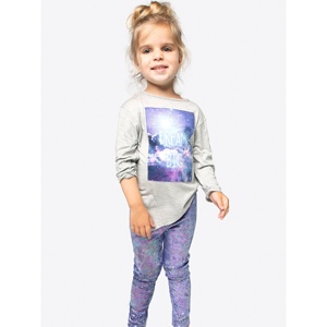 ชุดเสื้อผ้าเด็กผู้หญิง TD ชุดทูนิกลายอสมมาตรกับ 'dream big' - Product Image 1