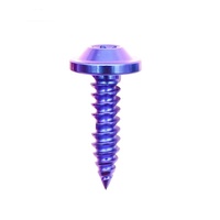 Sekrup Torx Self-Tapping Titanium GR5 M3-M8 Anodized untuk Fairing Motor Sepeda ANBOR