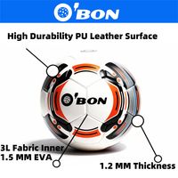 O'BON Vente en gros de ballons de football en PU cousus à la machine, taille 5, avec logo personnalisé, promotionnels, professionnels et bon marché