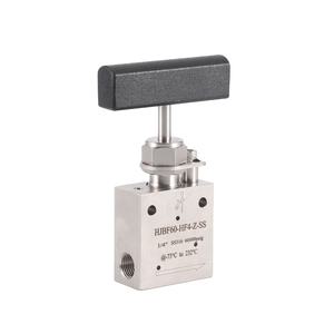 Válvula de aguja ultra alta de cadera Tipo de conexión de virola 60000psi 1/4 Válvula de aguja de rosca - Product Image 1