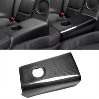 Couverture de repose-bras arrière en fibre de carbone avec porte-gobelet pour Nissan GT-R R35, accessoires intérieurs