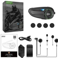 Système d'intercom pour casque de moto Ejeas Q8 1000m, étanche, anti-poussière, avec suppression du bruit, son surround