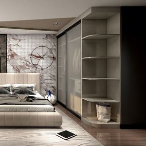 SANTOPOVA Custom Wholesales Glass <b>Door</b> Customize Amoires Oversized Bedroom Furniture - Product Image 2