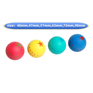 Ballon de jonglage en caoutchouc rebondissant à imprimé étoile, jouet sportif promotionnel pour enfants de 5 à 7 ans, marque JK, 57 mm - Product Image 3