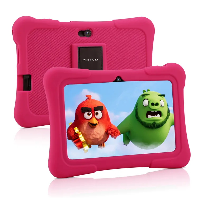 Düşük fiyat mikro Usb bağlantı noktası 7 inç pembe çocuk oyunları 16gb Android Tablet Pc