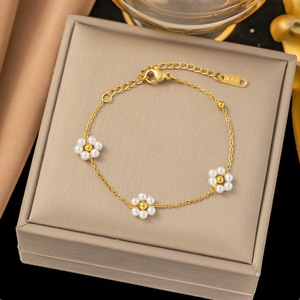 Bracelet de cheville de luxe classique rétro en acier inoxydable et titane pour femme - Product Image 4