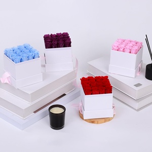 9 Roses Tête Fleur <span class=keywords><strong>Éternel</strong></span>le Longue Durée Rose Immortelle Dans Une Boîte Conservée Boîte Cadeau Rose Rouge Pour Maman - Product Image 4